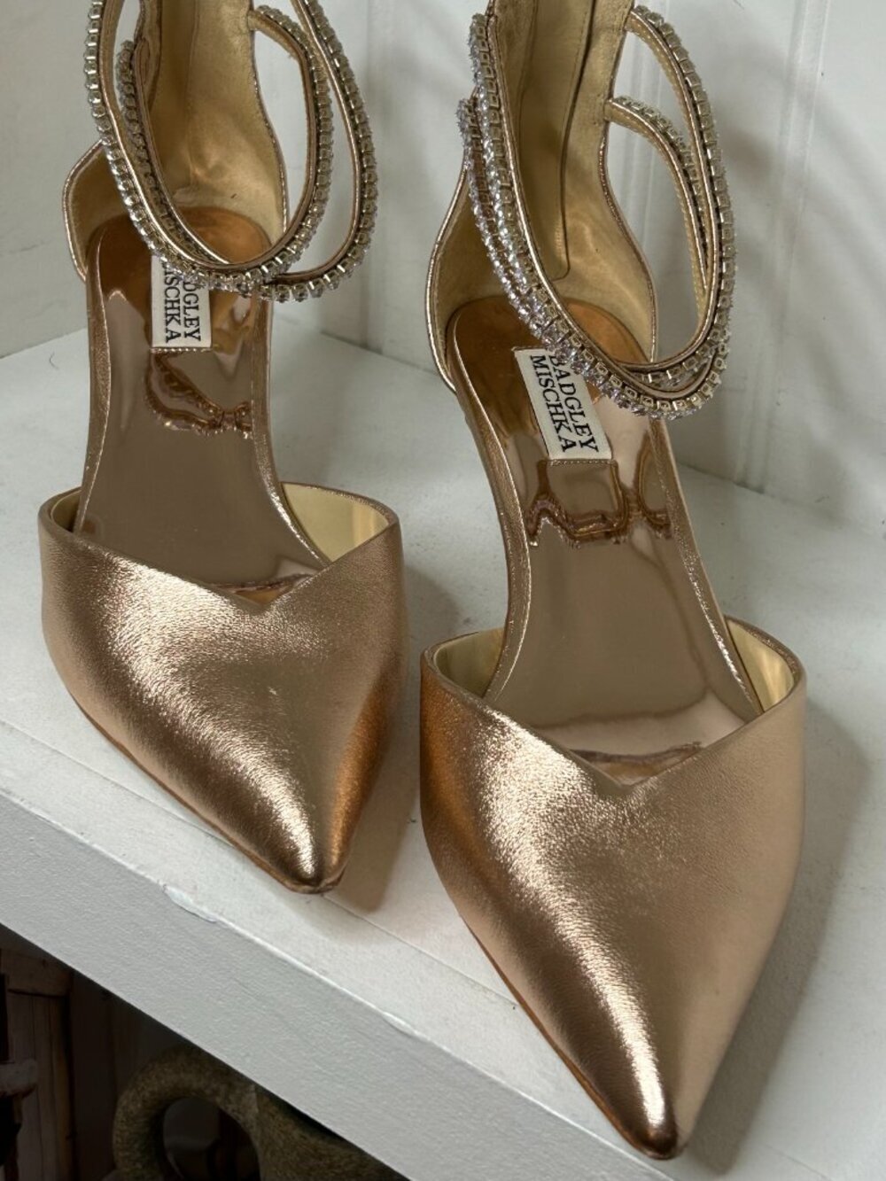 Badgley Mischka Collection Lilibeth Kitten Heel Ankle Strap Pump (Women) Size 9 - Picture 3 of 7